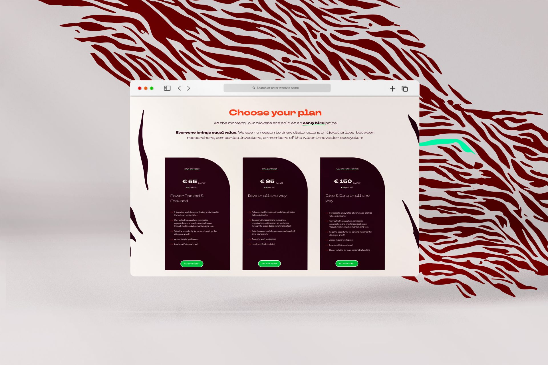 Website project voor nieuw evenement van begin tot eind