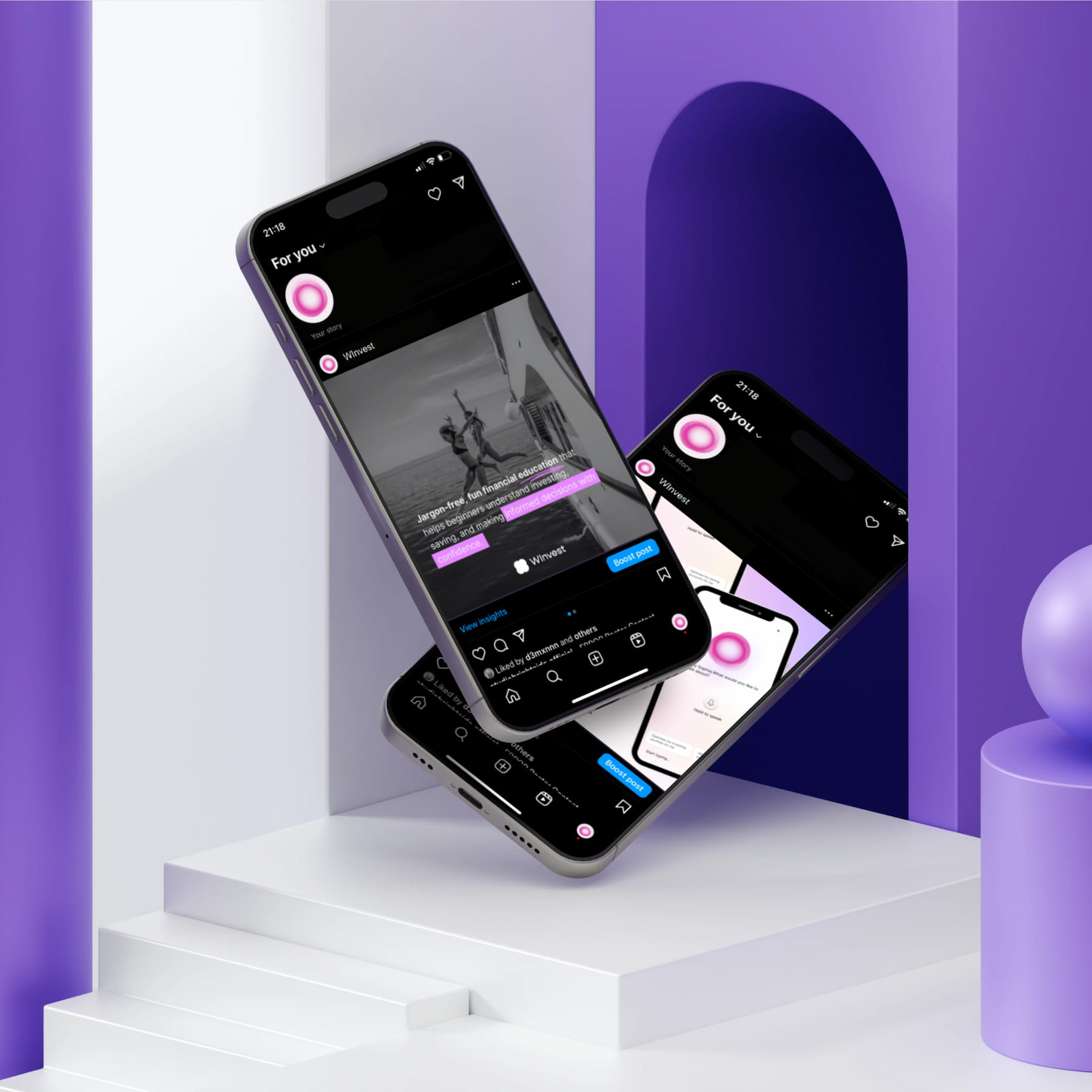 Webdesign + Social media design voor Winvest