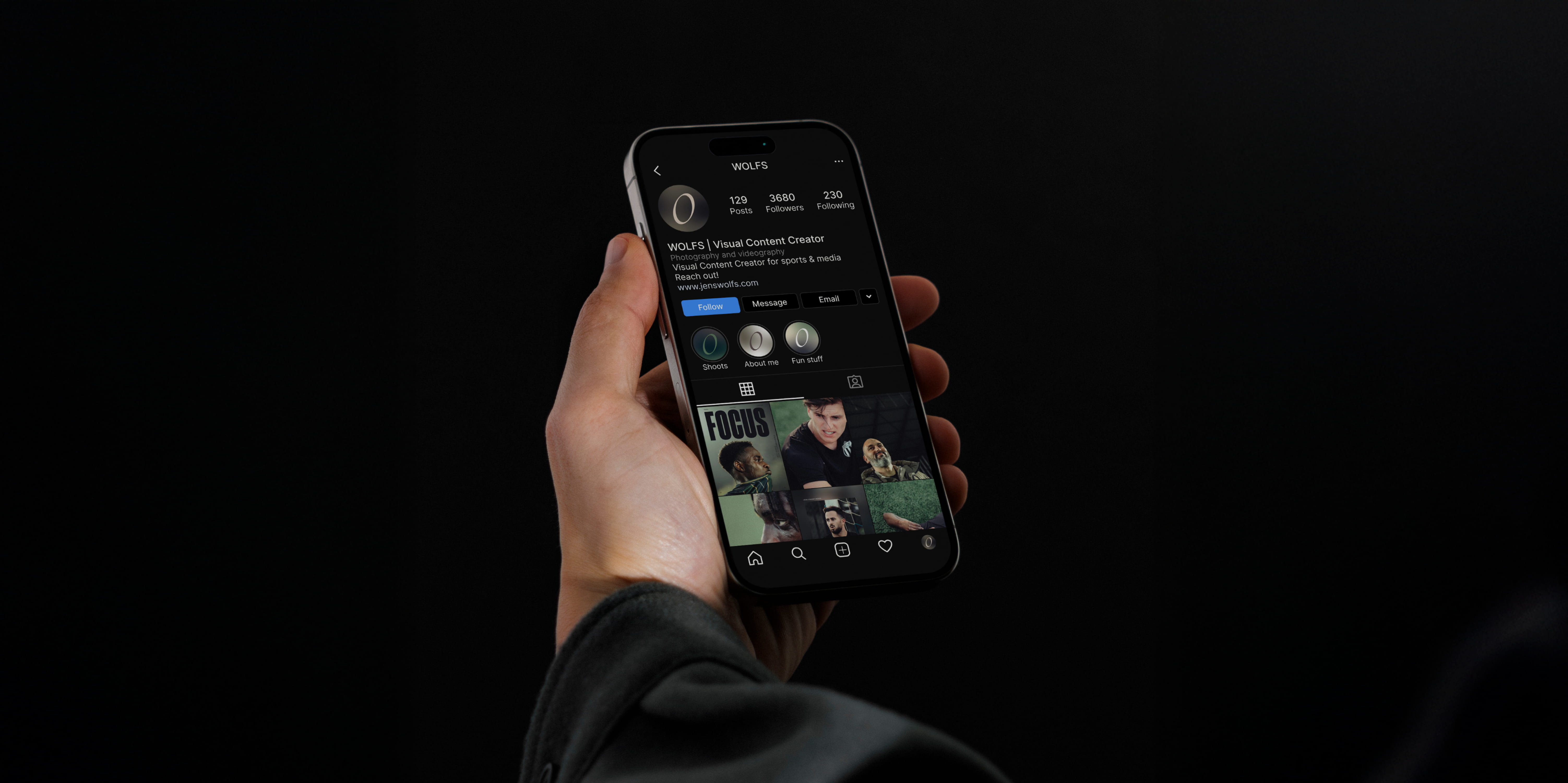 Branding voor WOLFS | Visuals Content Creator voor Average Rob