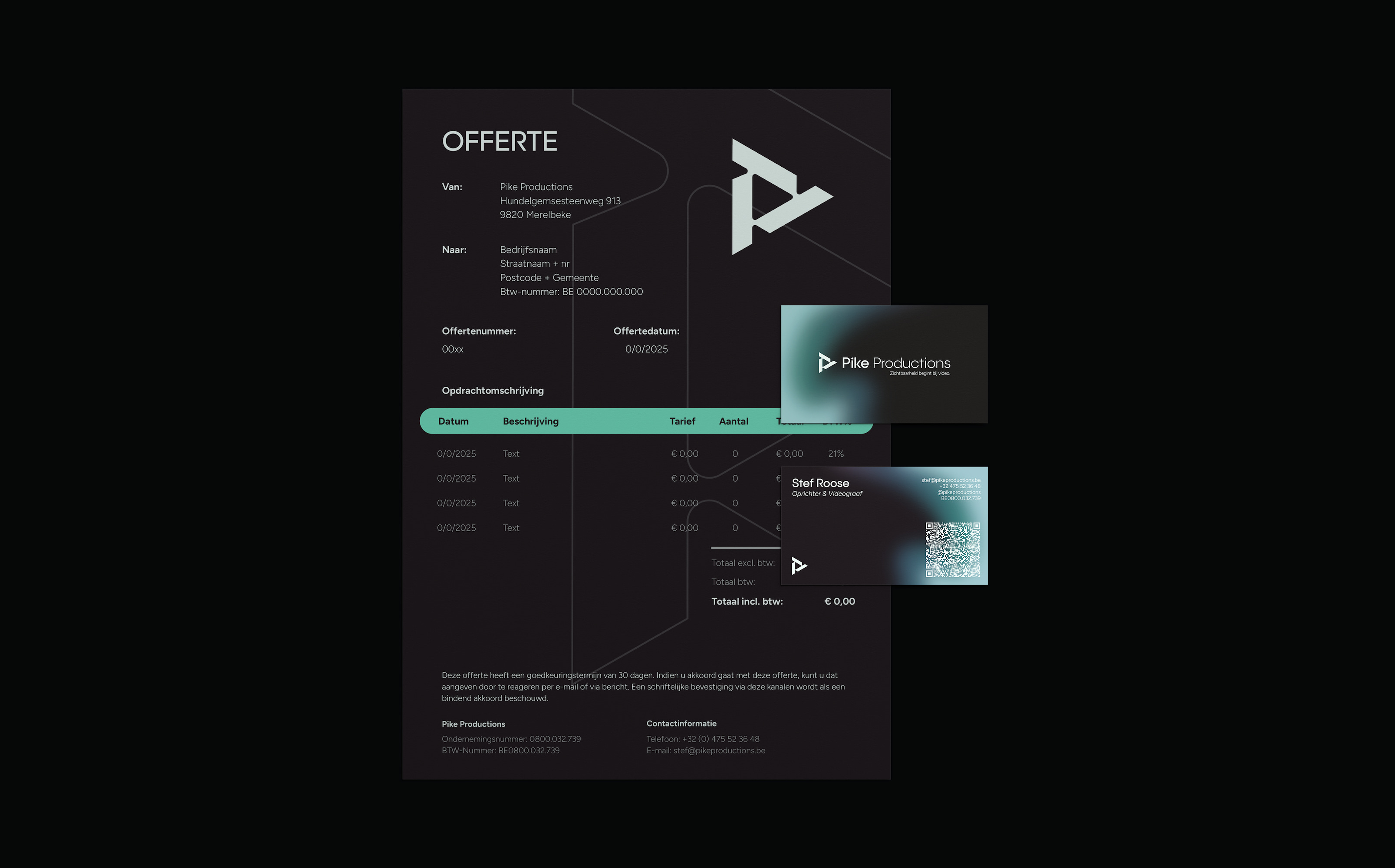 Branding voor Pike Productions