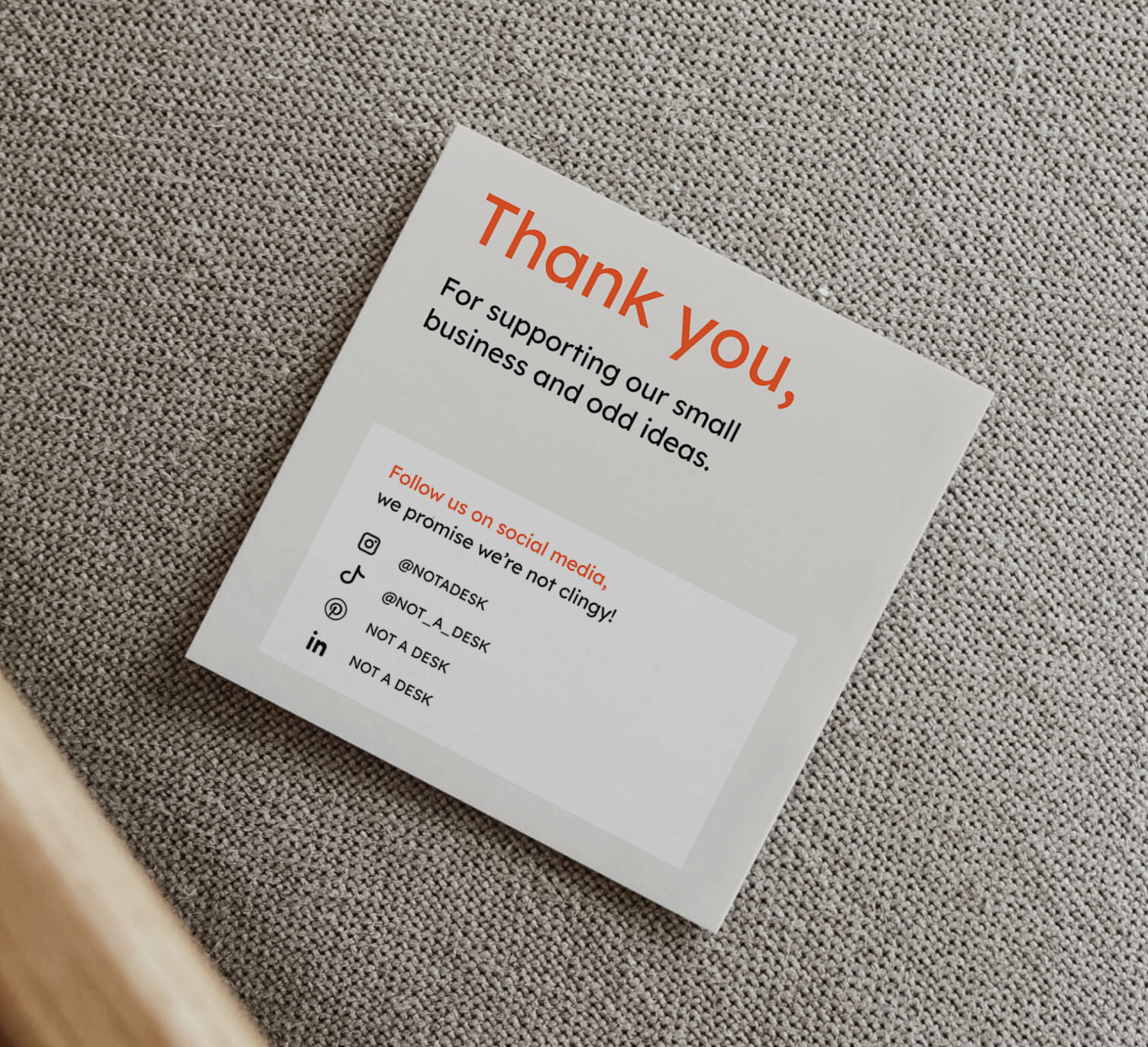 Branding voor NOT A DESK