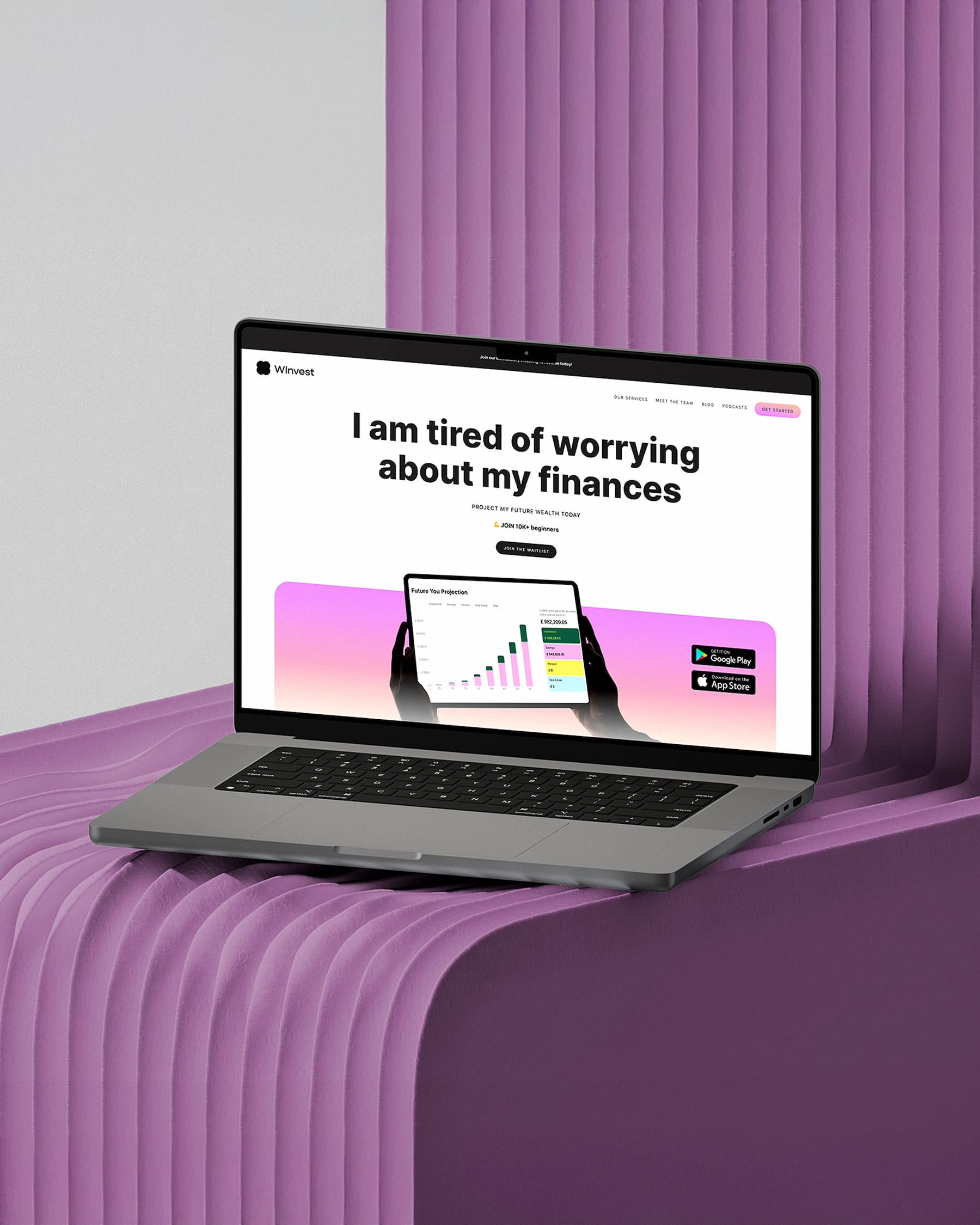 Webdesign + Social media design voor Winvest