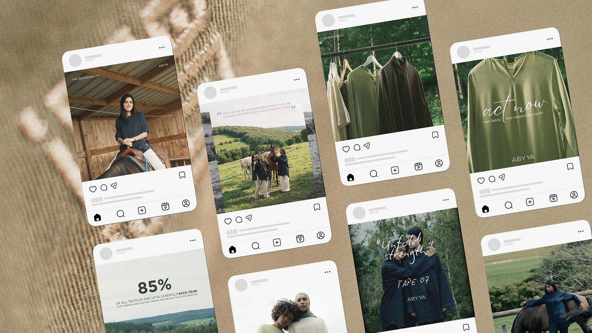 Content creation modest fashion brand