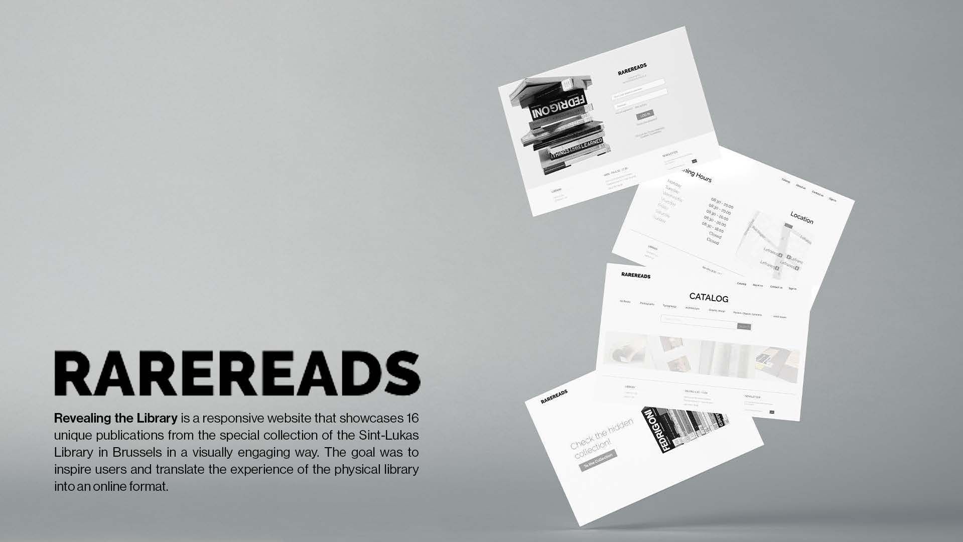 Webdesign project: RAREREADS