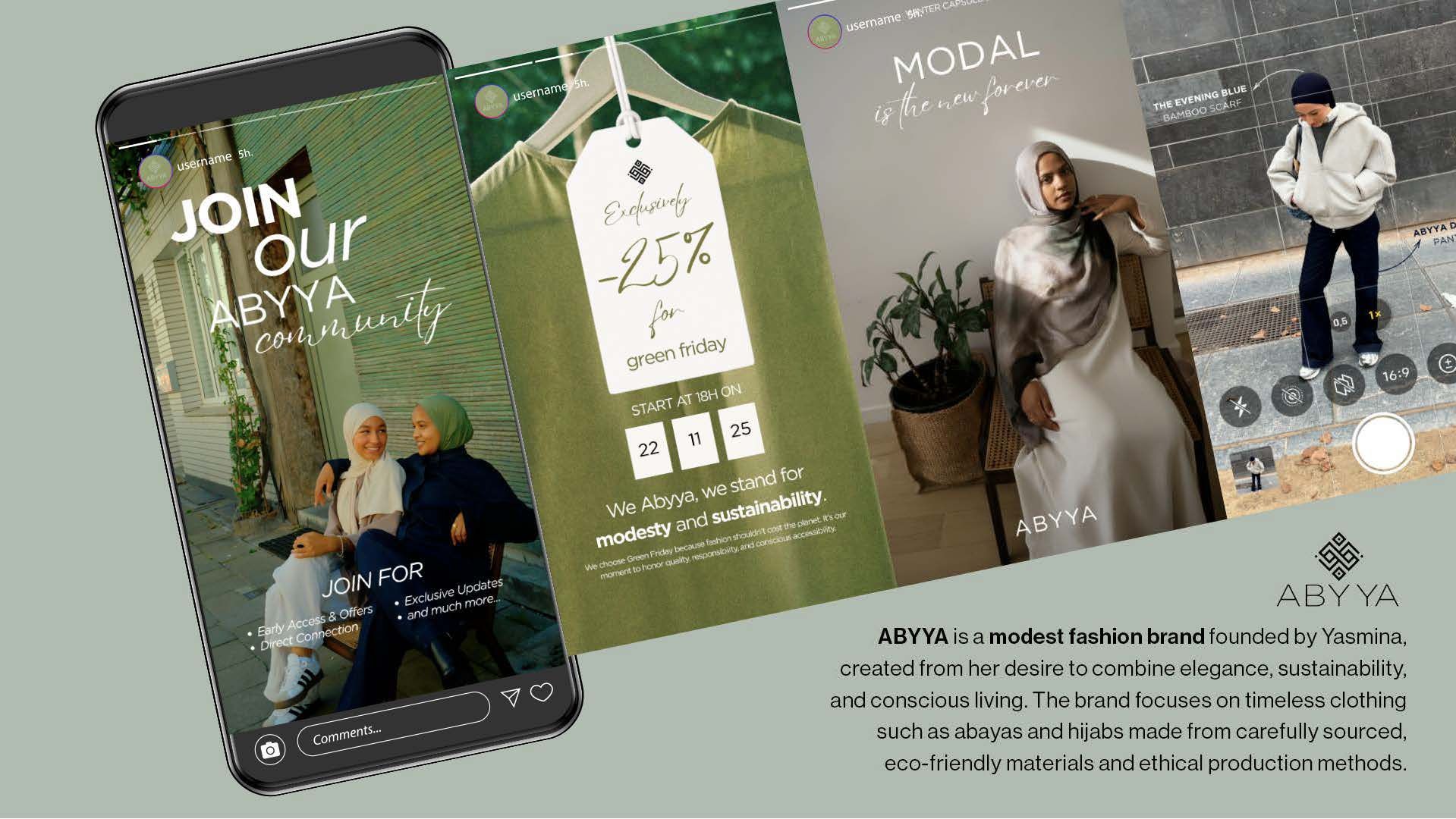 Content creation modest fashion brand