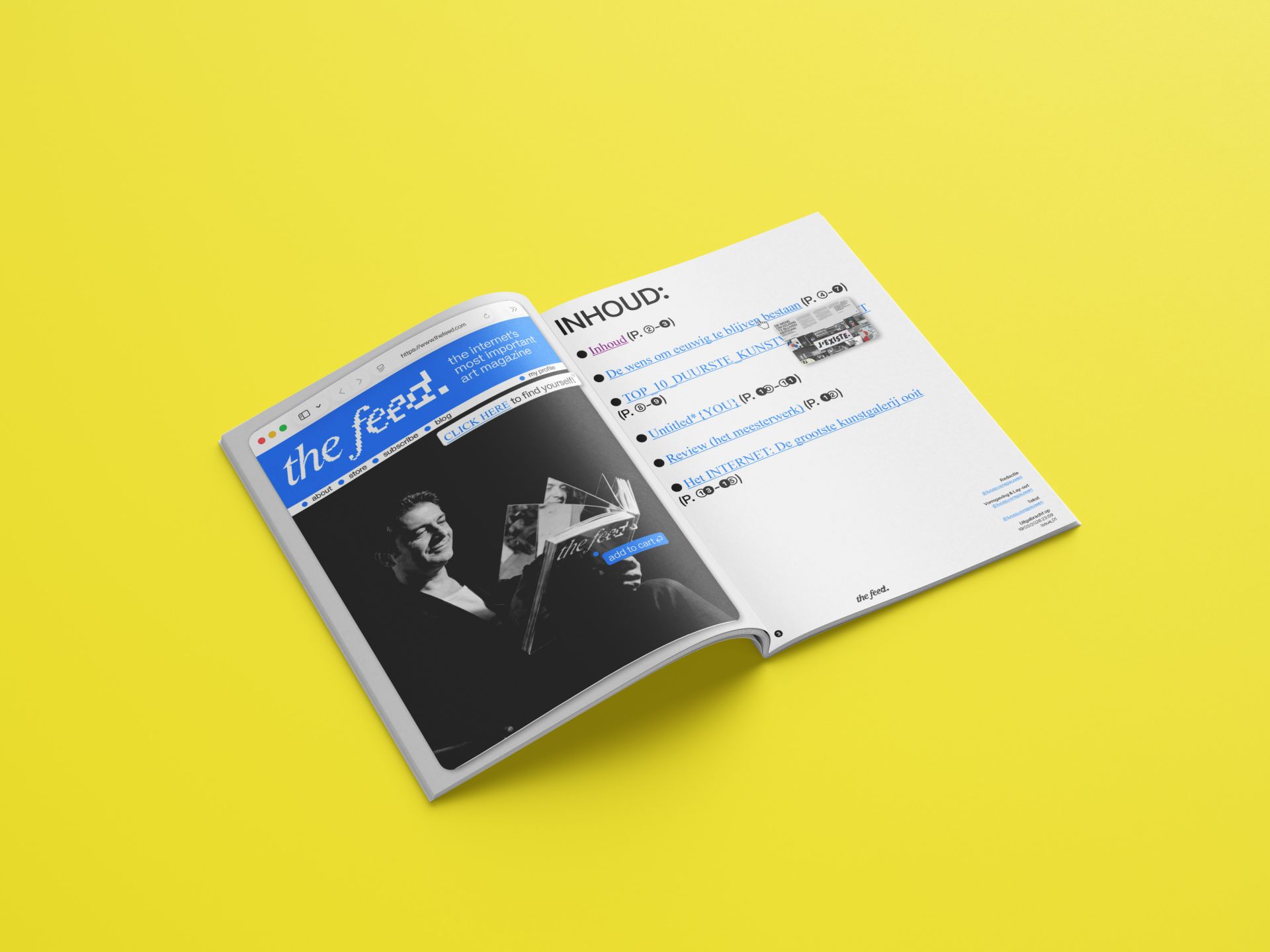 the feed. - Editorial design